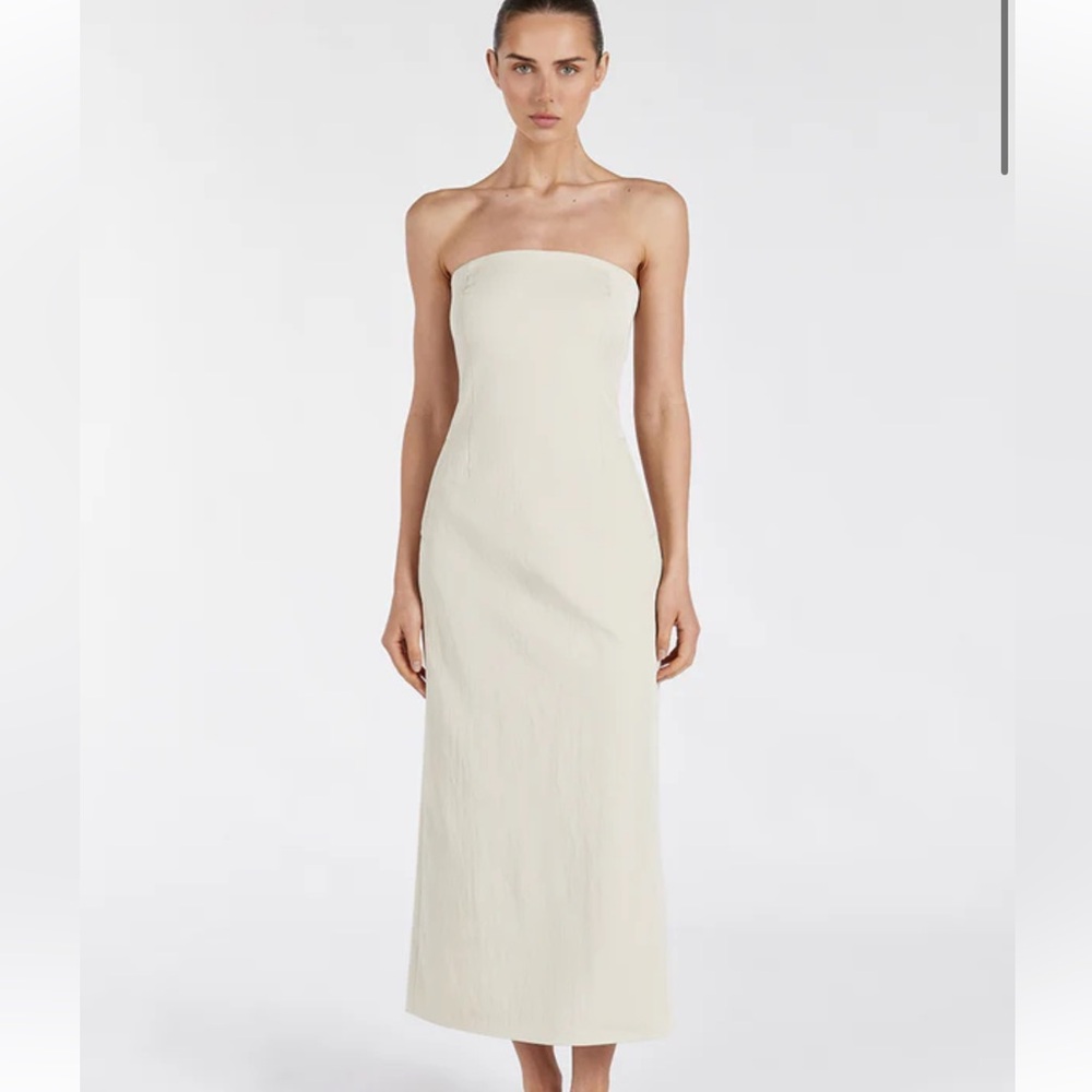 DISSH OPAL OAT STRAPLESS MIDI DRESS NWT - size 8